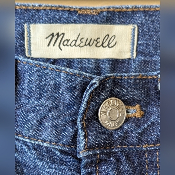 MADEWELL Jeans Blue Perfect Vintage Metallic Tuxedo Stripe Edition Denim Size 24 - Picture 12 of 13